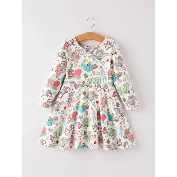 Riley Faith Designs Other - Girls Size 6 Christmas Toy Story Dress Boutique Buzz‎ Woody Holiday Ornaments